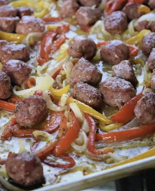2- Sheet Pan Sausage And Peppers Recipe