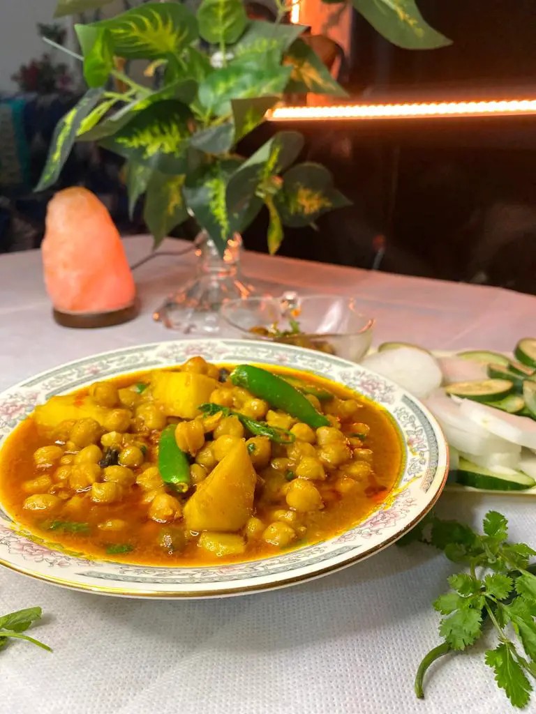 Aloo Chole Or Aloo Chana Recipe | Chickpea And Potato Curry
